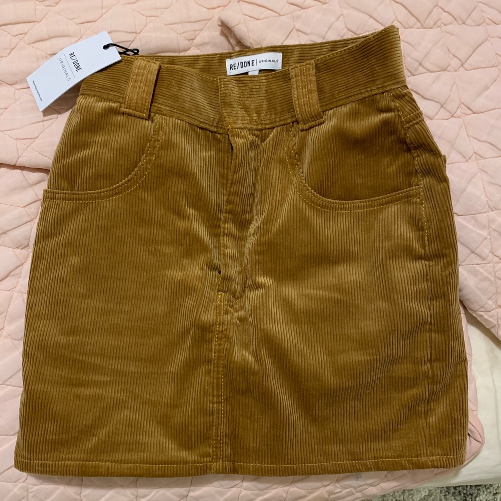Re/Done Corduroy Skirt